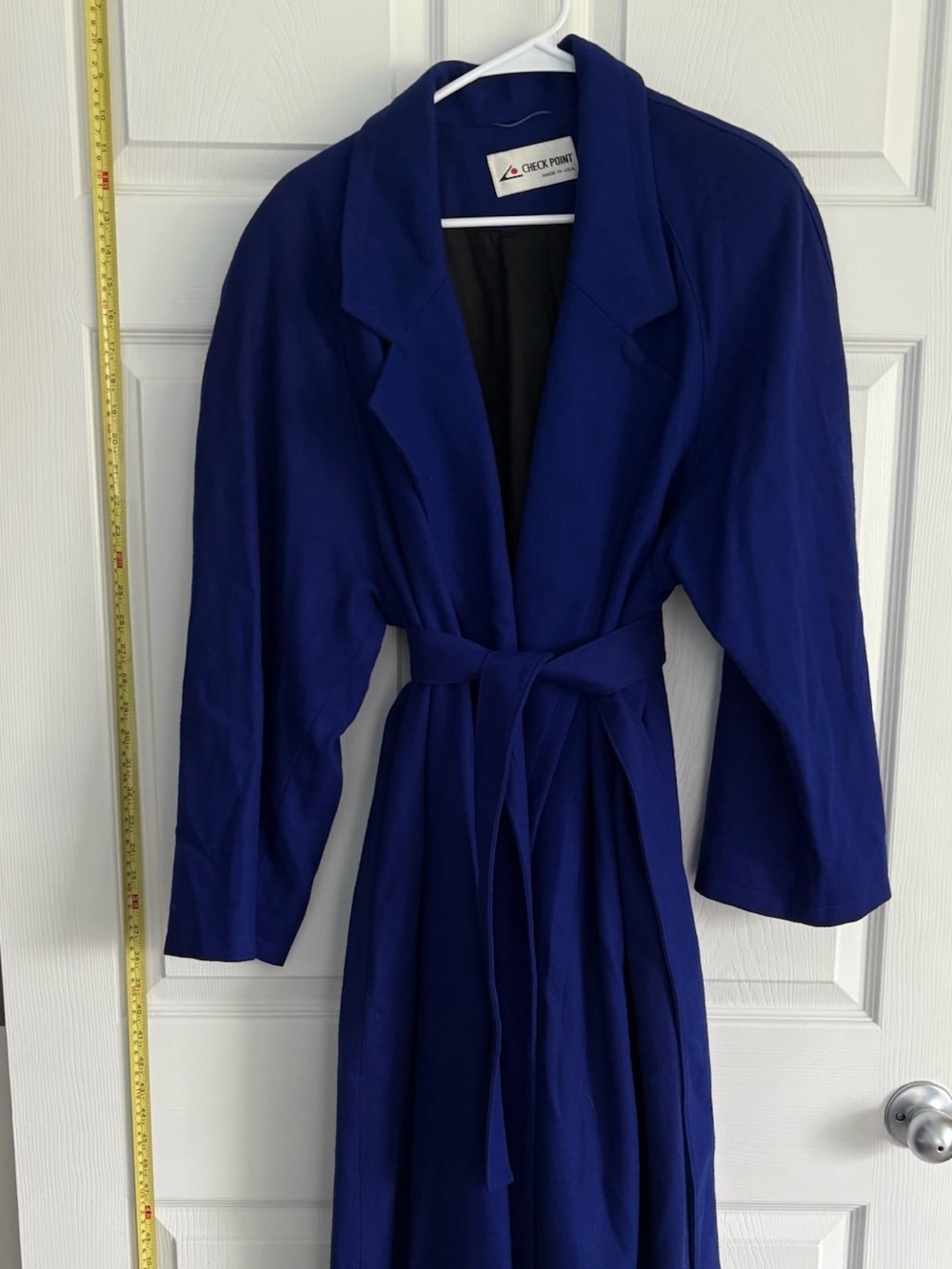 Women's Royal Blue Belted Trench Coat